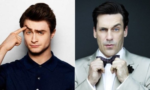 Daniel Radcliffe y Jon Hamm, dos en uno