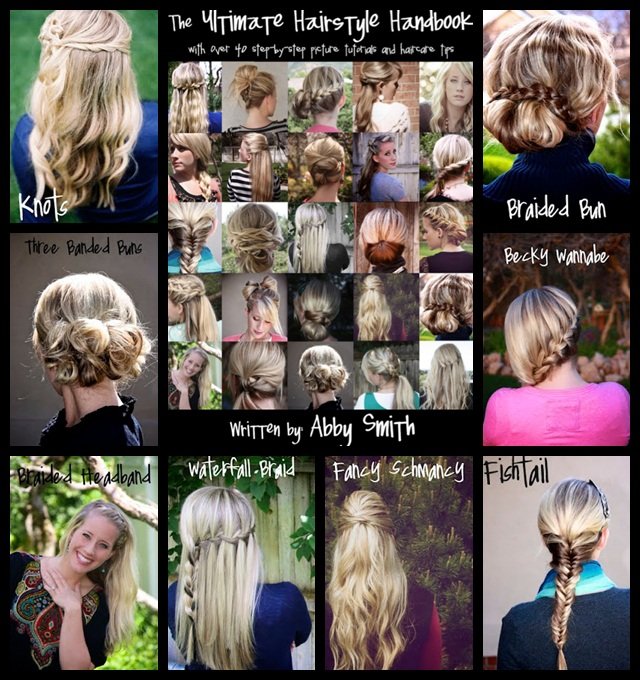 Portada del libro The Ultimate Hairstyle Handbook, para dar un toque especial a tus looks de cada día, y algunos peinados que encontramos en su interior