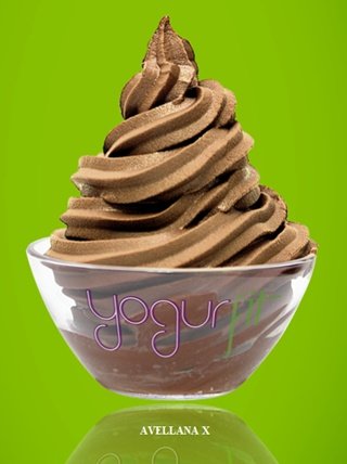 Frozen yogurt sabor avellana, base del frozen Ferrero Rocher.