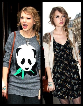 Outfits de Taylor Swift.