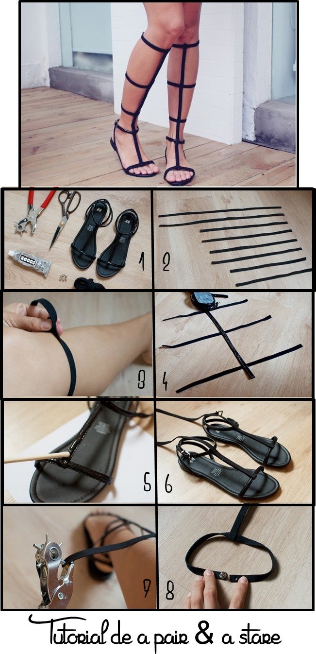 DIY: adorna tus piernas con unas sandalias romanas