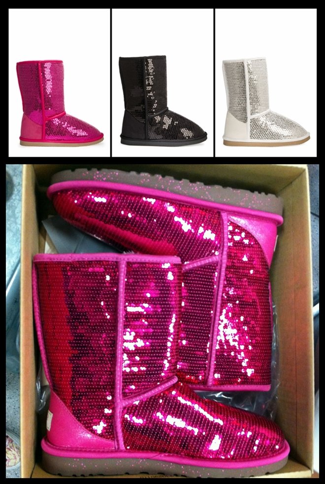 Arriba, los tres colores posibles de las botas Aspen de JustFab. Abajo, el modelo en fucsia de UGG.