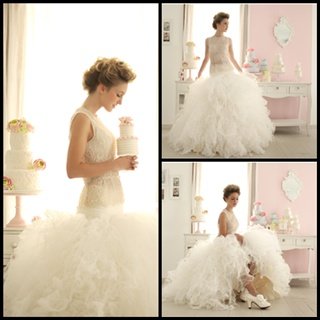 Vestido de Santos Costura y tartas de Cakes Haute Couture