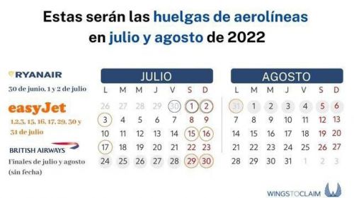 Tips viajeros: Calendario de huelgas verano 2022