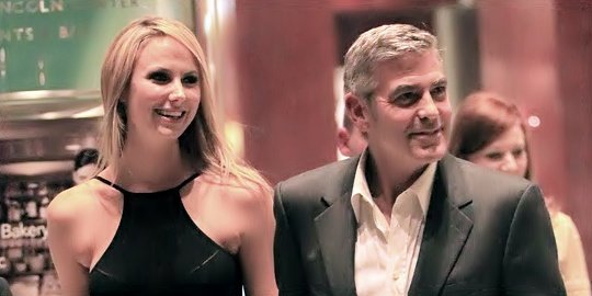 George Clooney con sus suegros