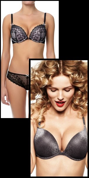 A la izq., modelo de Women`Secret. A la dcha., súper push up de H&M, c.p.v.